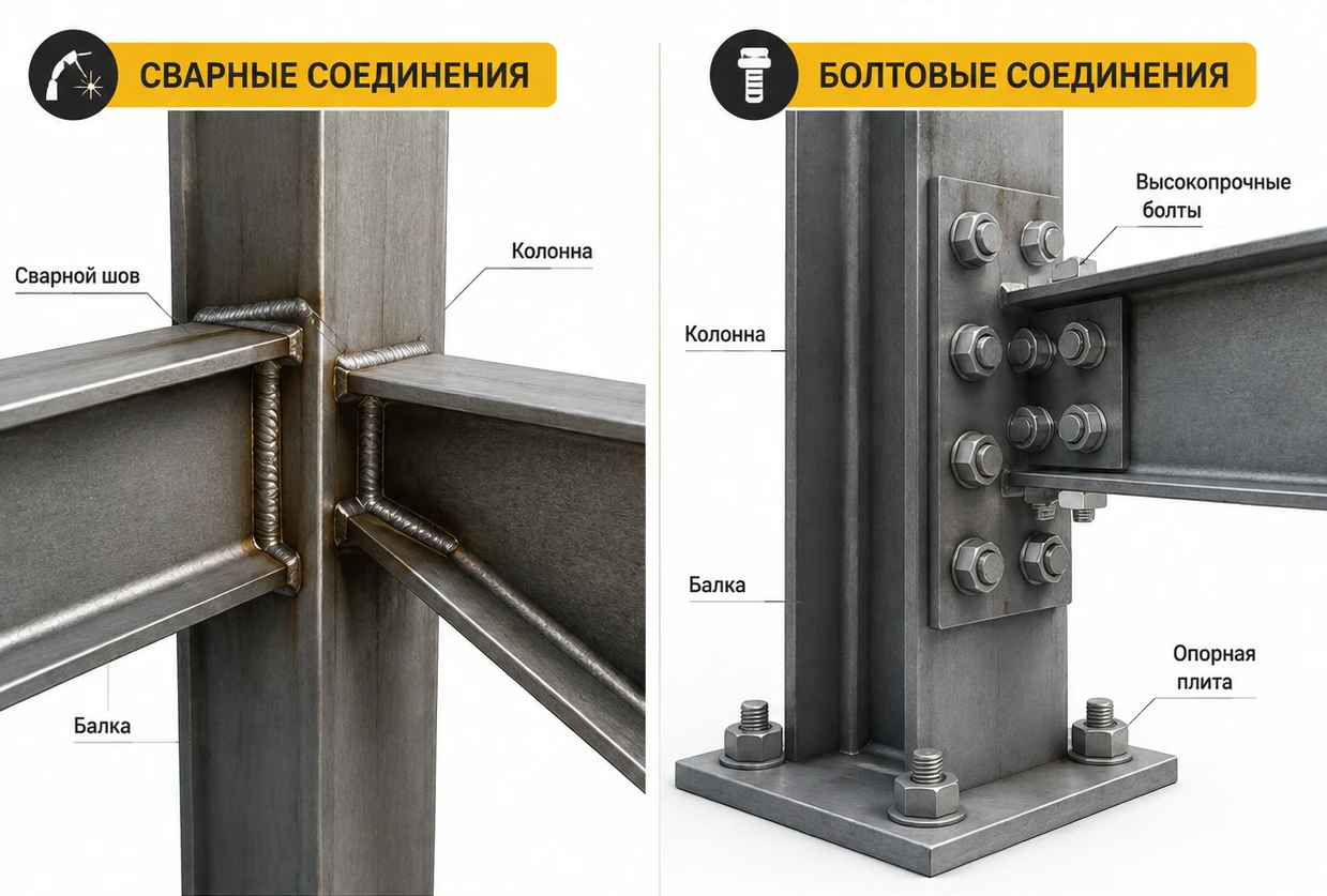 Сварные и болтовые соединения